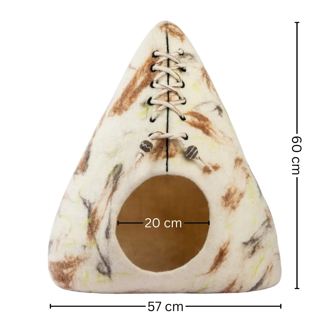 Minimalist Design Modern Felt Wool Cat Cave Woolygon