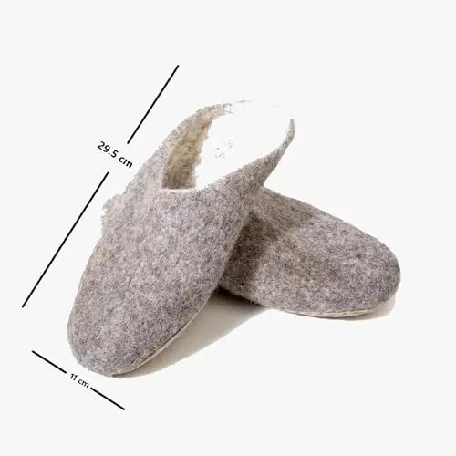 Woolygon Unisex Wool Clogs Indoor Slippers - Mules Sandals for Men Women, Warm Slip-On Soft Comfy Sheepskin Loafers Lightweight Footwear Woolygon
