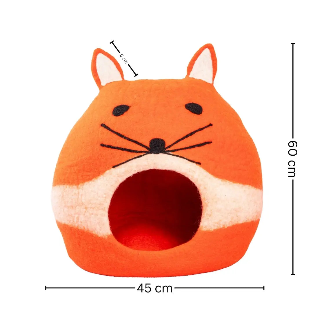 The Woolygon Purrfect Nest: Eco-Friendly Merino Wool Cat Cave for Relaxation & Play Woolygon