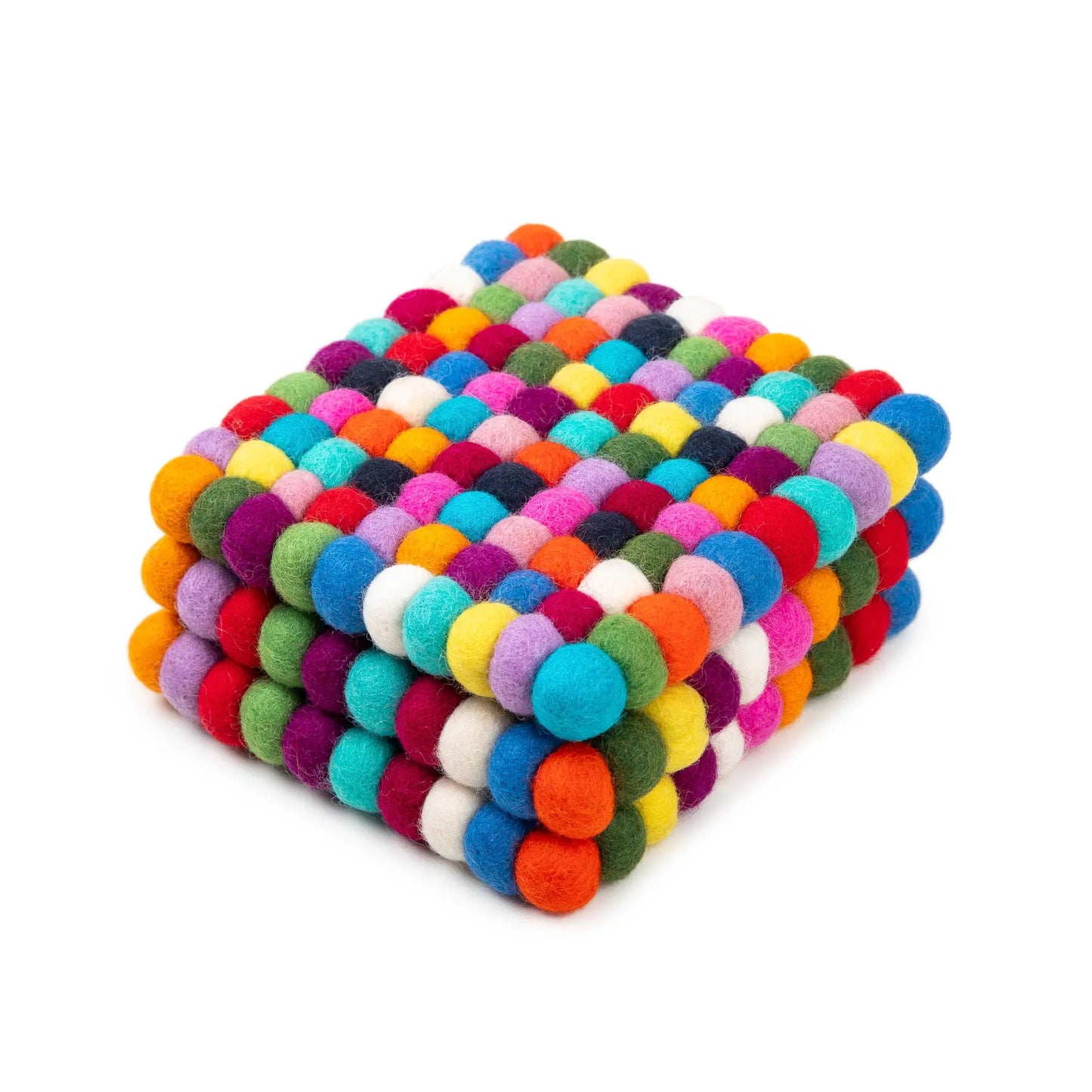 Set of 3 Eco-Friendly Felt Wool Trivets (16cm Diameter) Woolygon