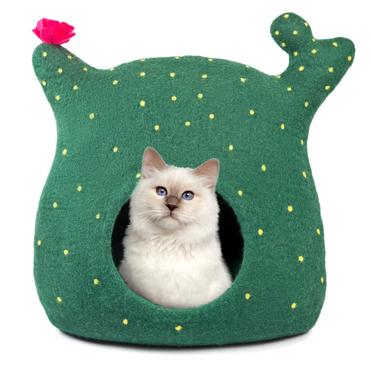 Ultra Cozy Felt Wool Cat Cave - Natural & Breathable Woolygon