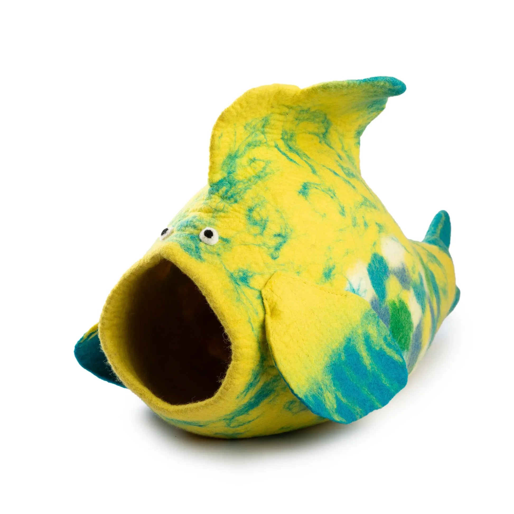 Indoor Cat Haven: Soft & Supportive Felt Wool Cave Woolygon