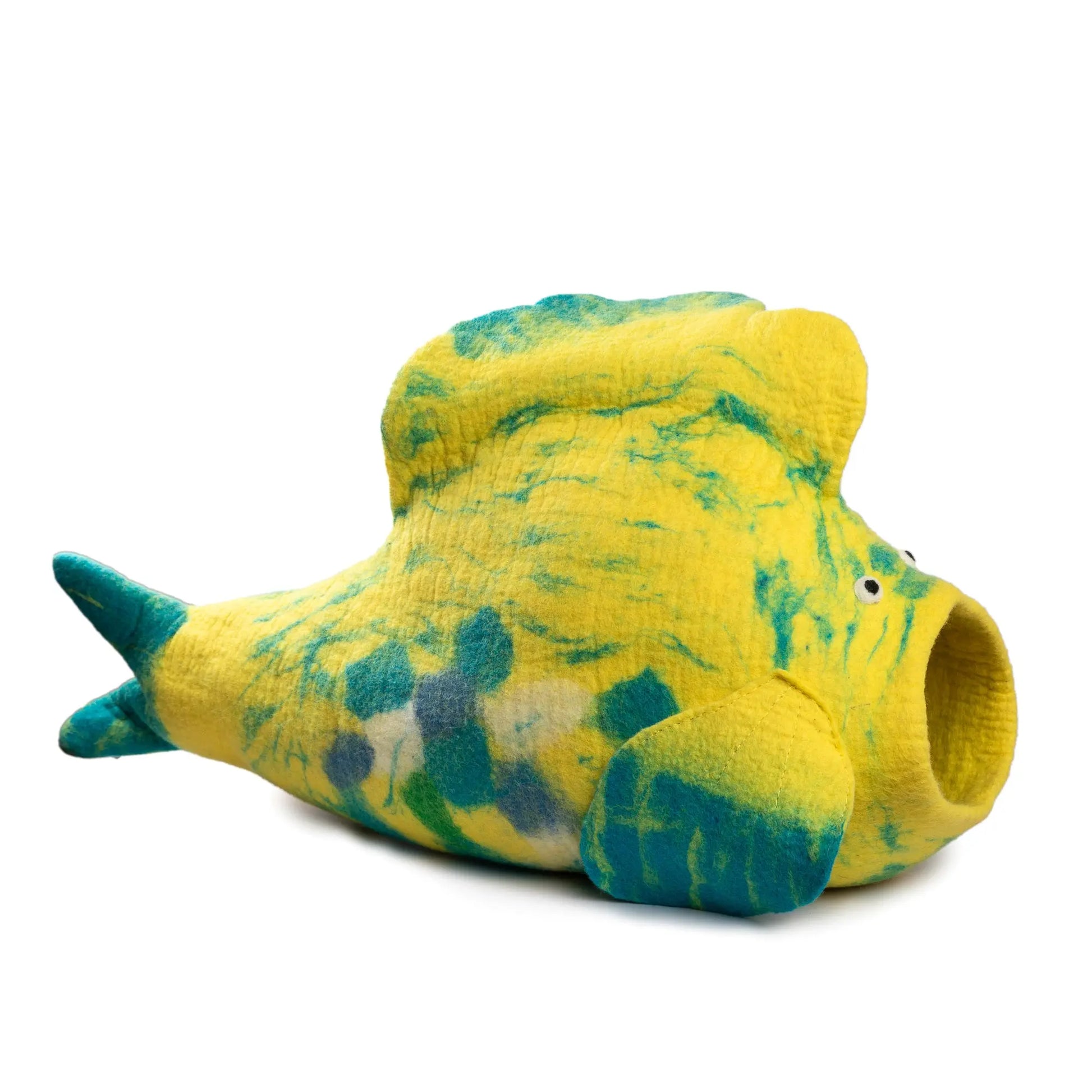 Indoor Cat Haven: Soft & Supportive Felt Wool Cave Woolygon