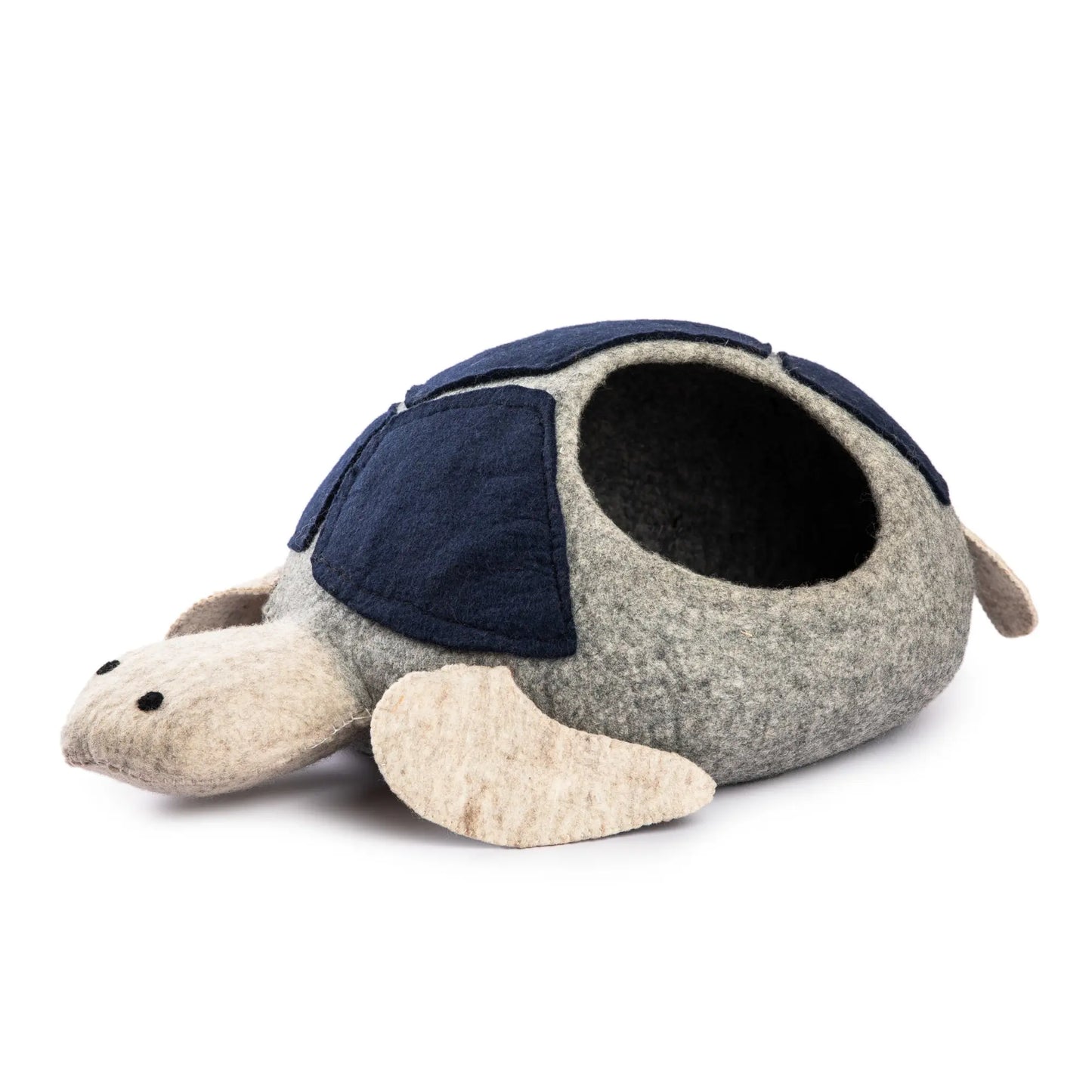 Merino Felted Cat Bed: Premium Comfort with Tortoise Design for Your Feline Pal Woolygon