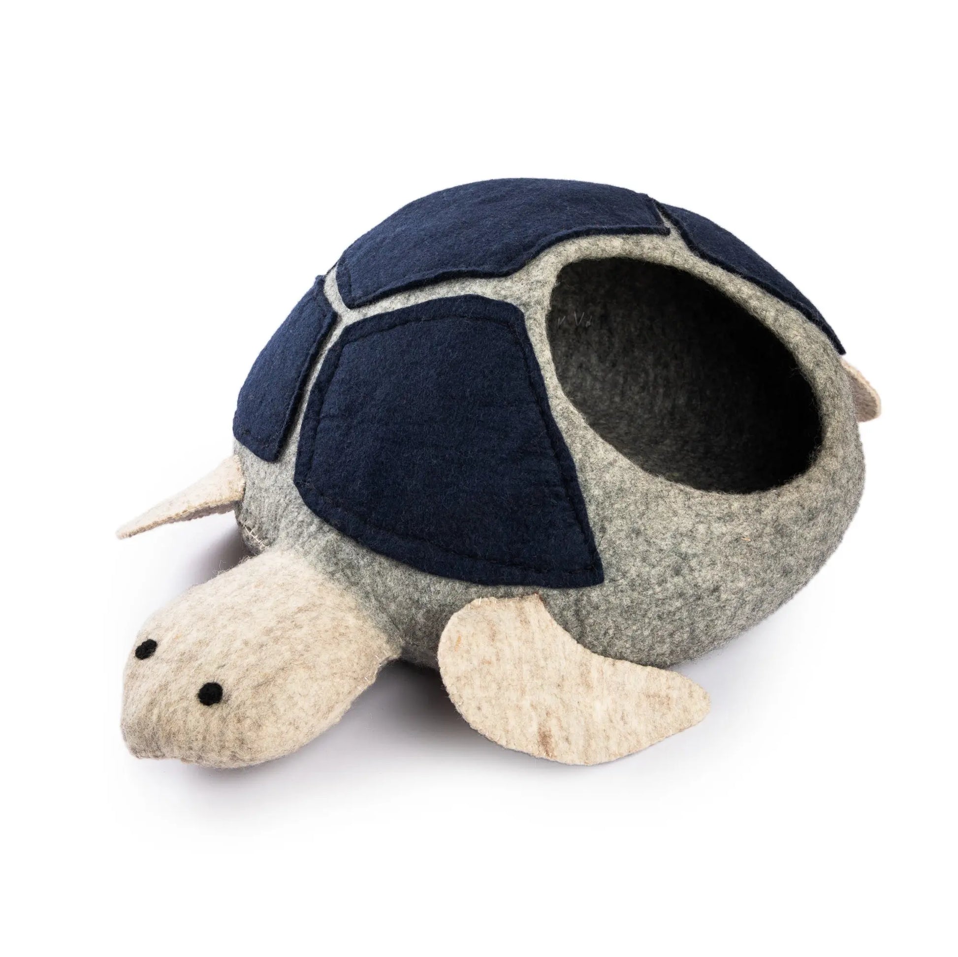 Merino Felted Cat Bed: Premium Comfort with Tortoise Design for Your Feline Pal Woolygon