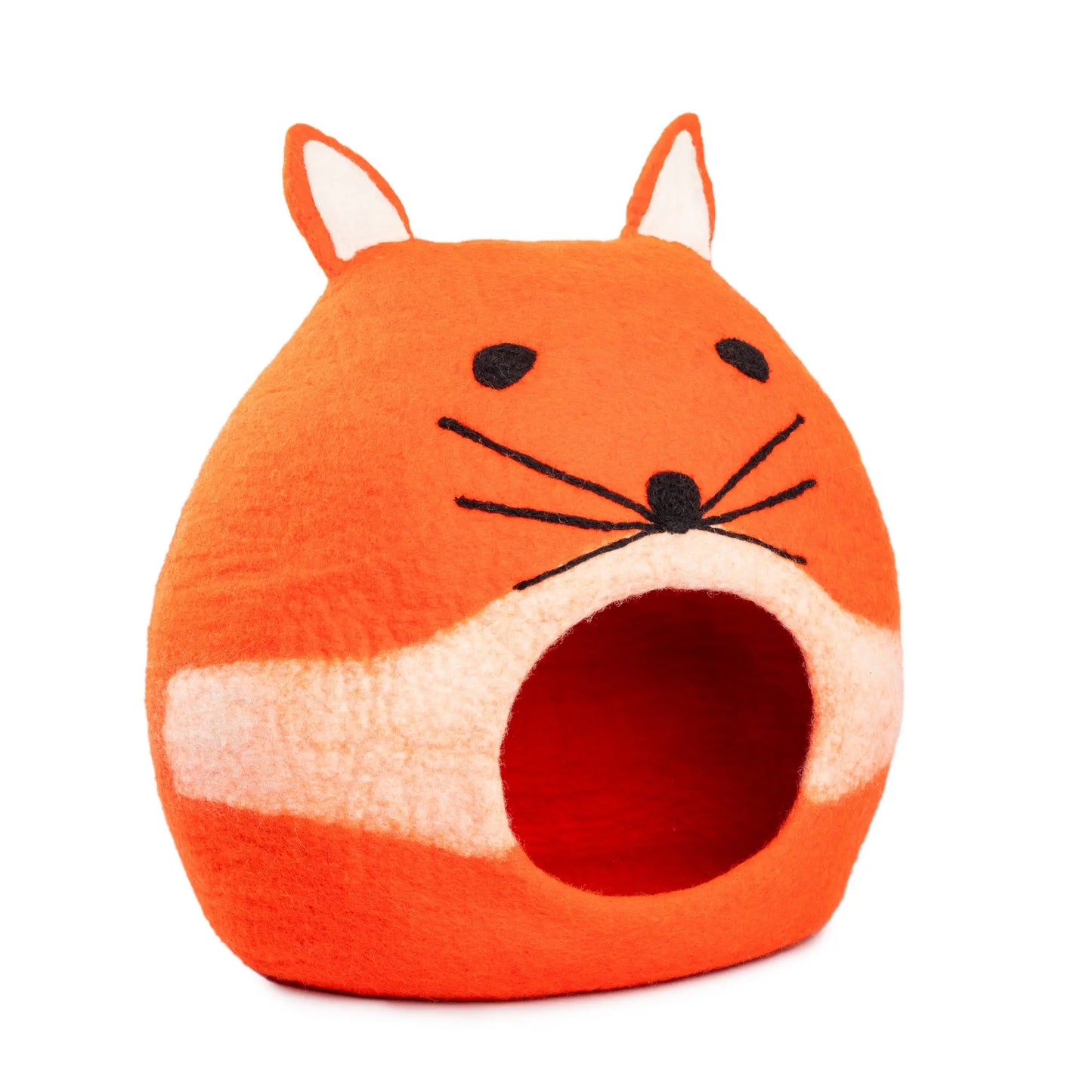 The Woolygon Purrfect Nest: Eco-Friendly Merino Wool Cat Cave for Relaxation & Play Woolygon
