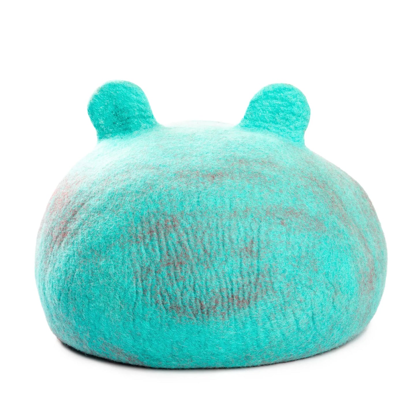 Frog-Design Cozy Cat Cave: Stylish Felt Wool Indoor Retreat for Small to Medium Cats, Pet Furniture for Ultimate Comfort Woolygon