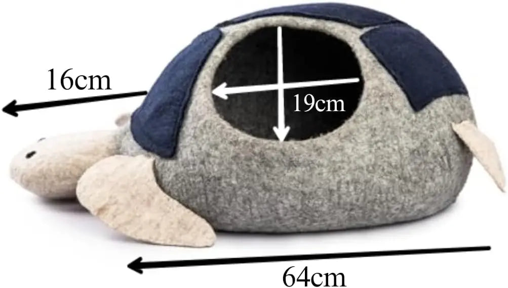 Merino Felted Cat Bed Tortoise : Premium Comfort for Your Feline Pal Woolygon