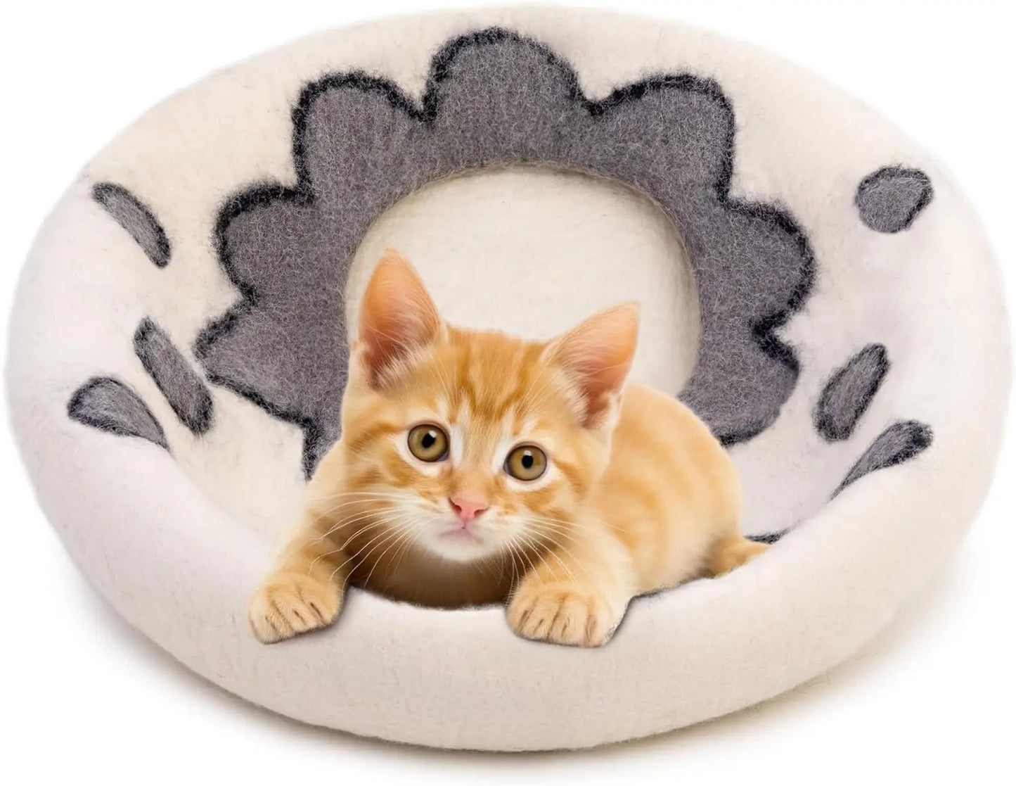 Handmade wool cat cave