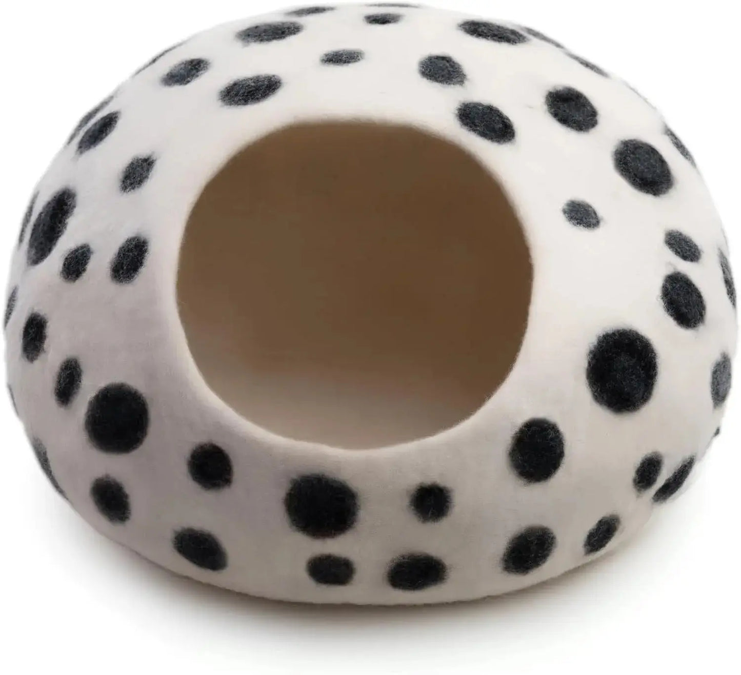 Premium Felt Cat Cave Bed - Wool Kitty Beds Handcrafted Kitten Caves Bed for Indoor Cats - Eco-Friendly Merino Wool, Foldable Cat Hideaway Cat Houses Pod by Woolygon Woolygon