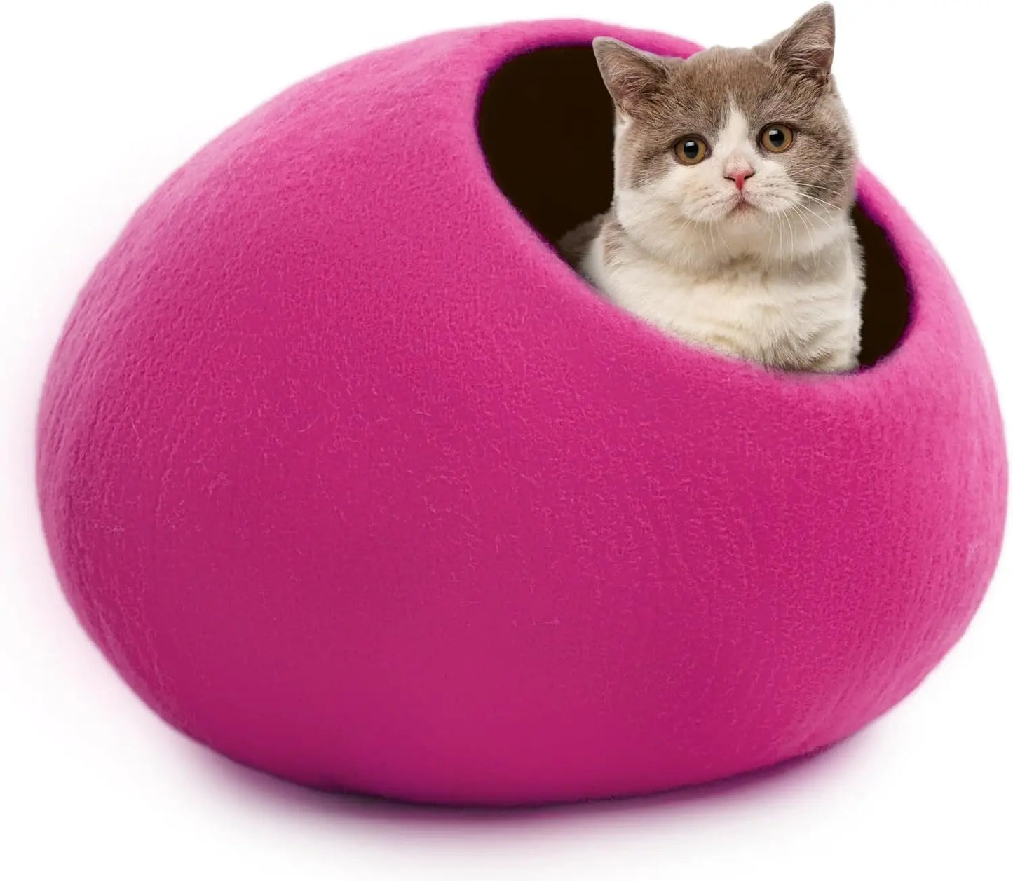 Handmade wool cat cave