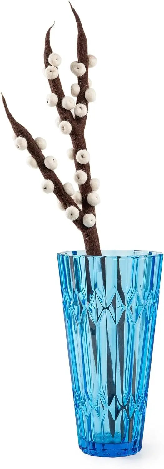 Woolygon Ilex Berry Red Artificial Flowers - Reusable, Washable Felted Flower Stem - Artificial Bouquet Natural Felt Hand-Made Fair Trade Flower | Great as Gift and Home or Event Decorations (Red) Woolygon