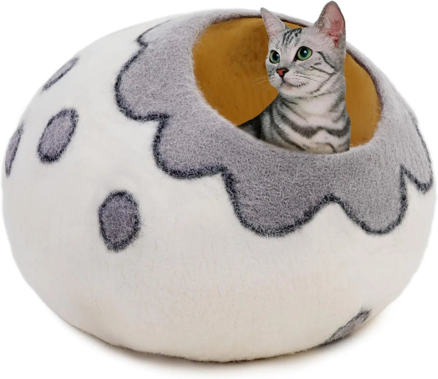 Handmade wool cat cave