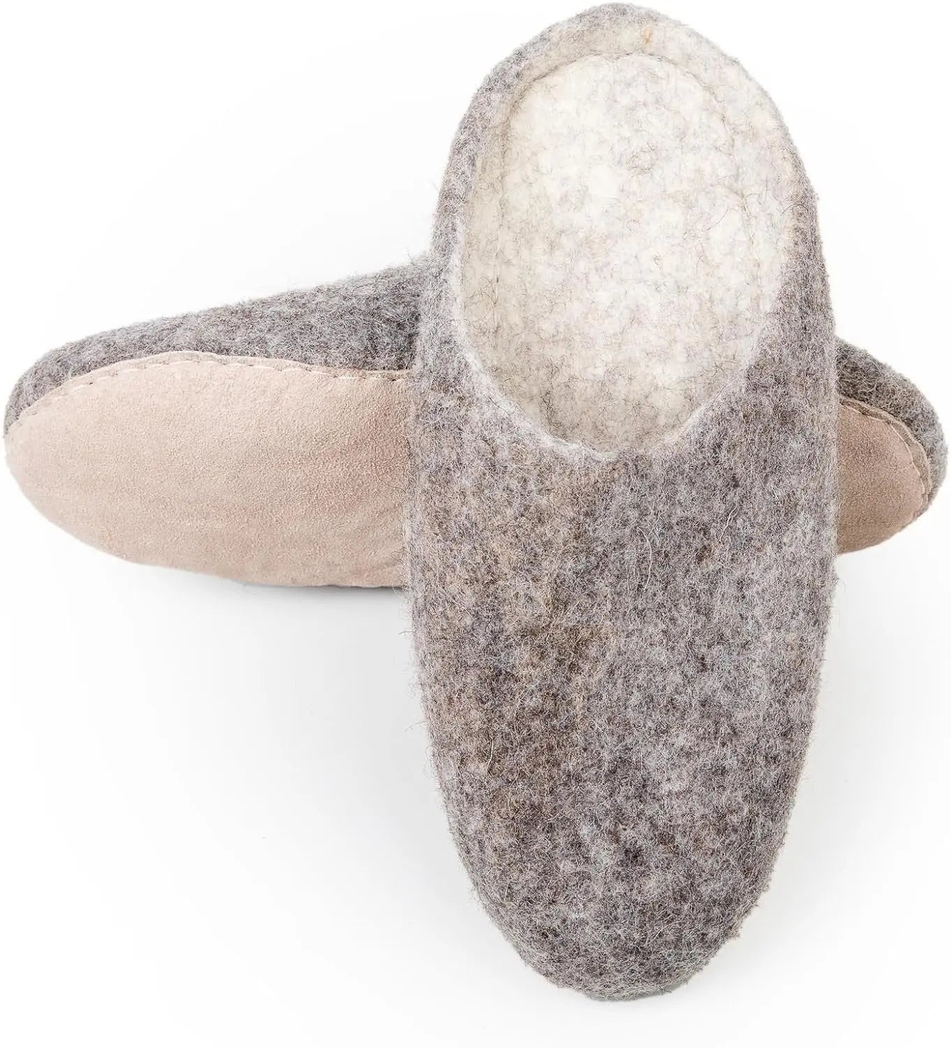 Woolygon Unisex Wool Clogs Indoor Slippers - Mules Sandals for Men Women, Warm Slip-On Soft Comfy Sheepskin Loafers Lightweight Footwear Woolygon