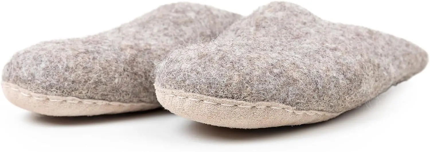 Woolygon Unisex Wool Clogs Indoor Slippers - Mules Sandals for Men Women, Warm Slip-On Soft Comfy Sheepskin Loafers Lightweight Footwear Woolygon