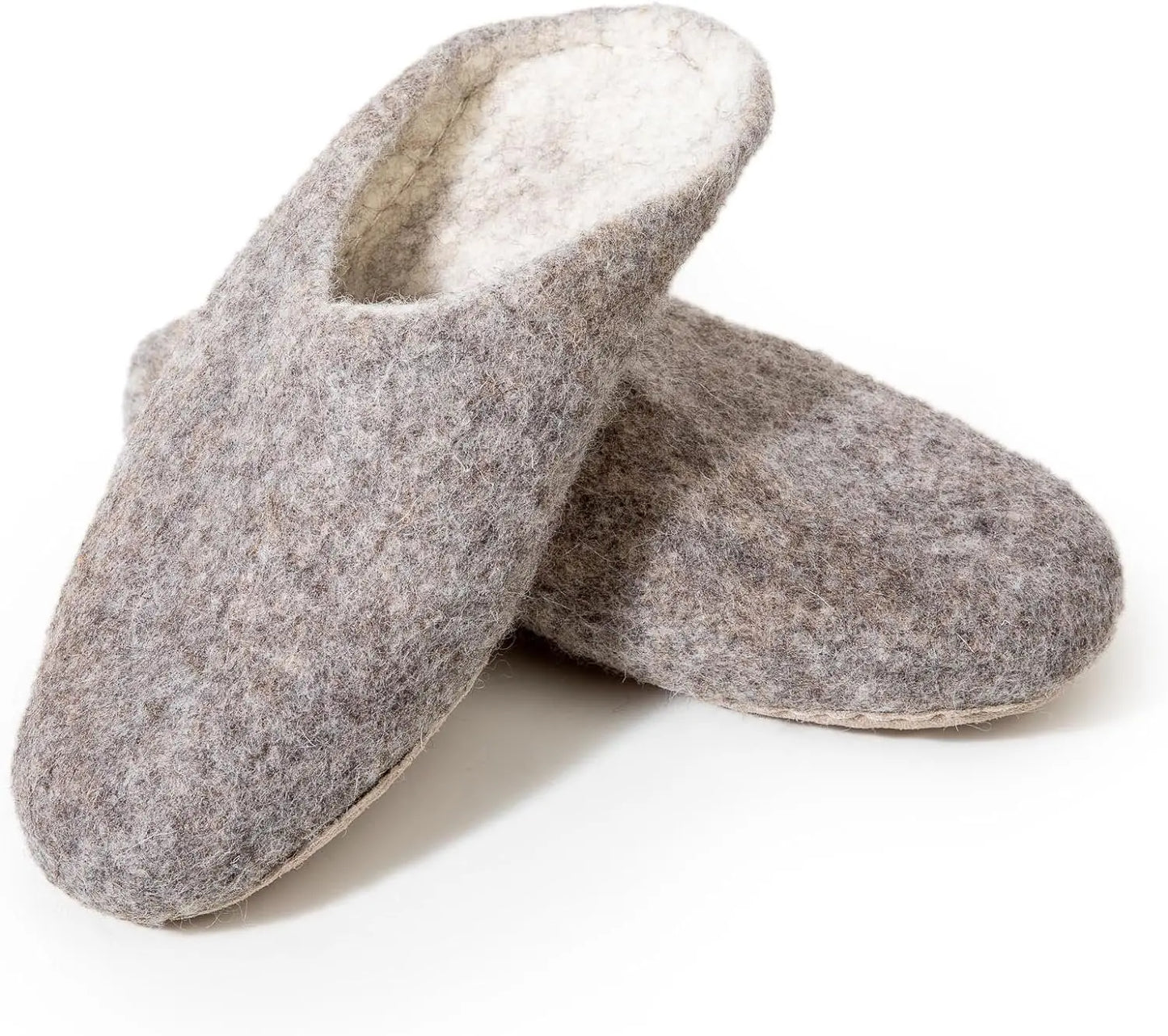 Woolygon Unisex Wool Clogs Indoor Slippers - Mules Sandals for Men Women, Warm Slip-On Soft Comfy Sheepskin Loafers Lightweight Footwear Woolygon