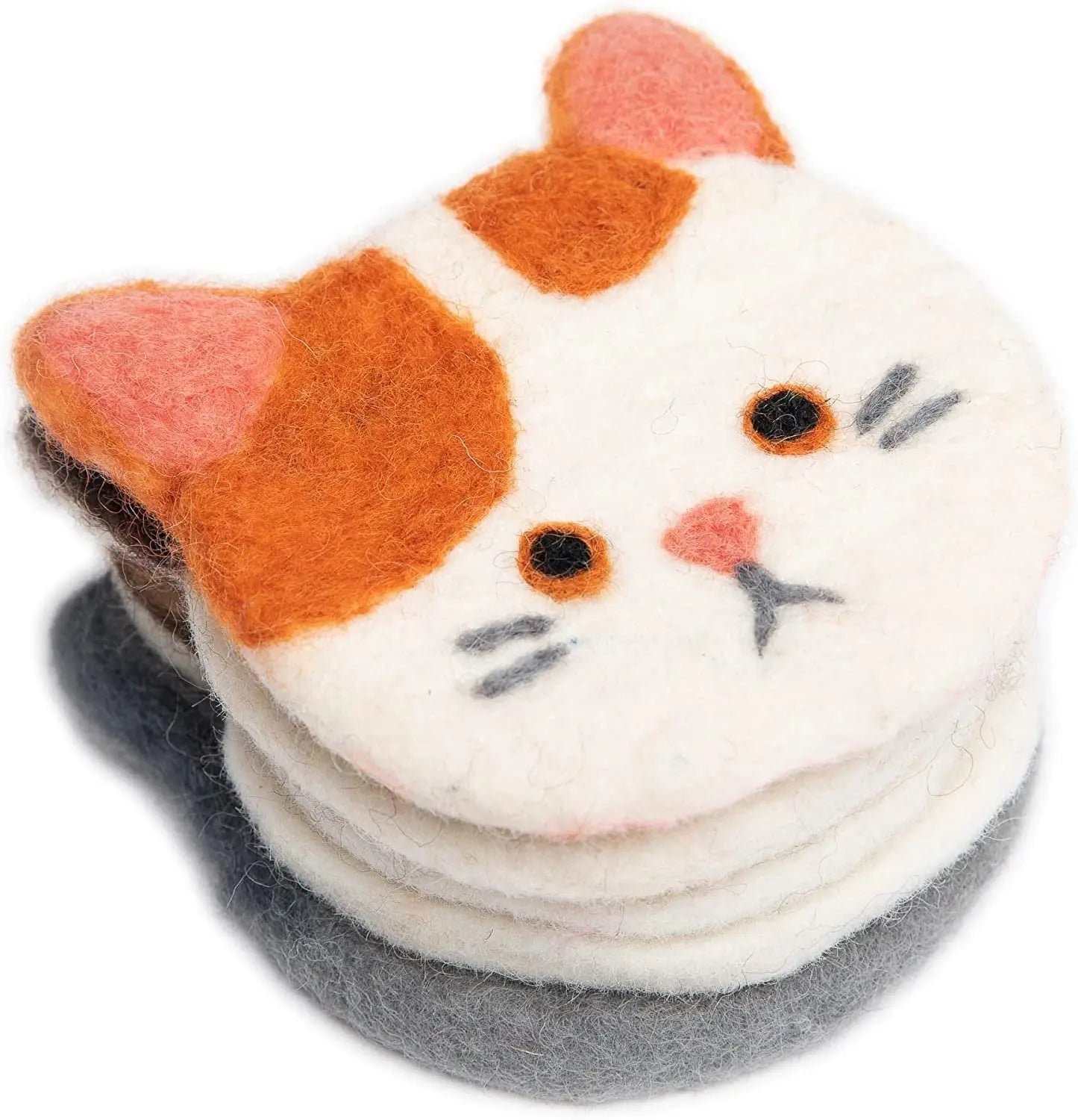 Coasters for Drinks, Absorbent Felt Coasters Set of 5, Cute Funny Cat Drink Coasters for Coffee Table – Woolygon Woolygon