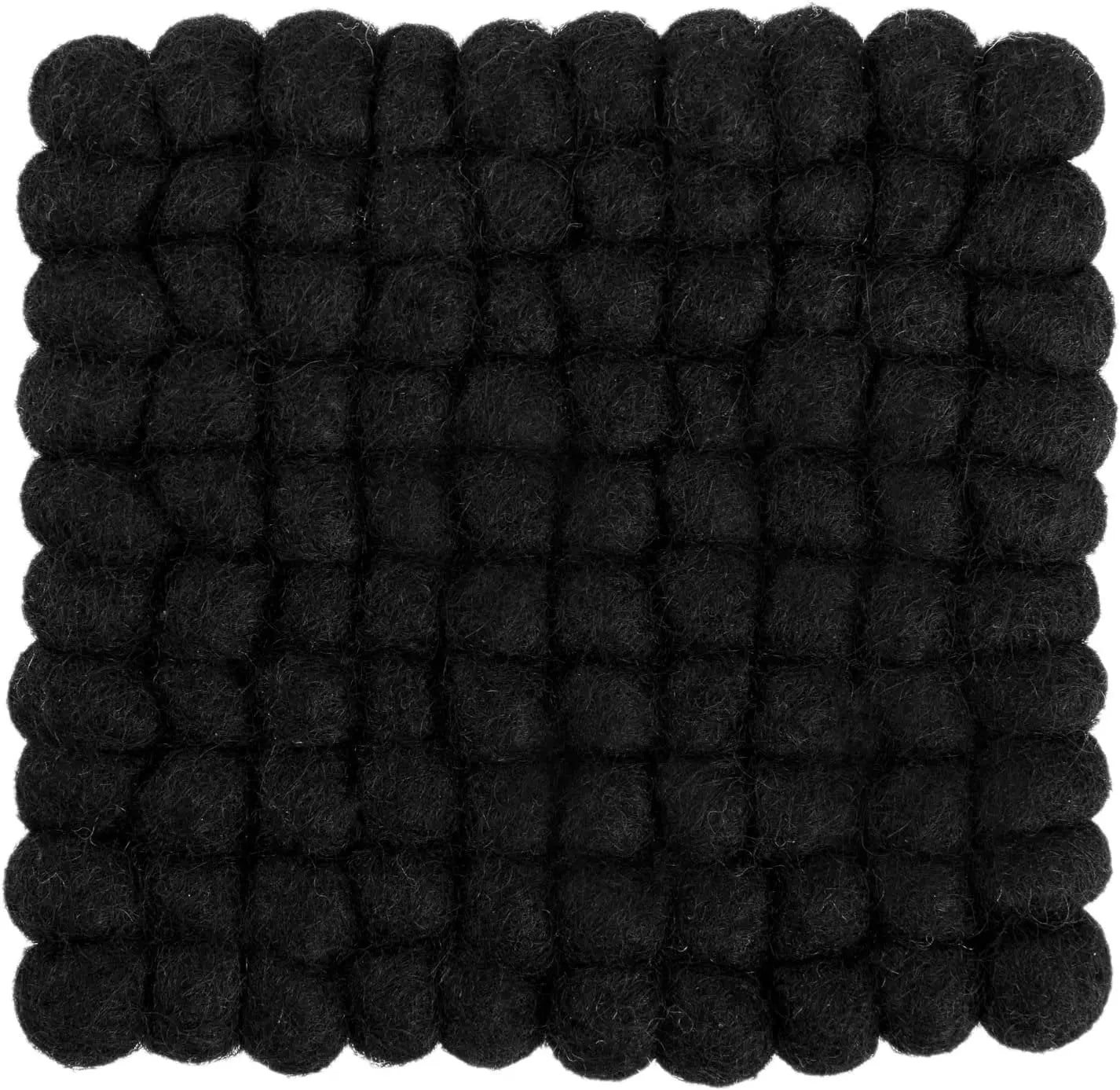 Square Felt Ball Coasters - 100% Merino Wool Table Coasters - Felt Coaster Pads, Absorbent Trivet for Drinks - Heat Resistant, Thick & Durable Hand Felted in Nepal by Woolygon- Multicolor - Set of 5 Woolygon