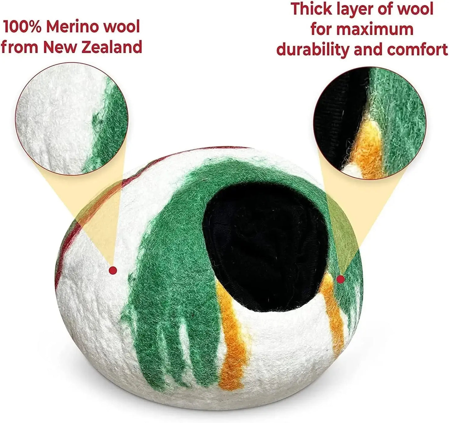 Luxury cat bed with felt material