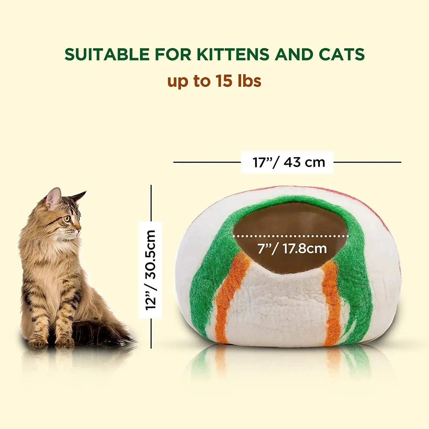 Luxury cat bed with felt material