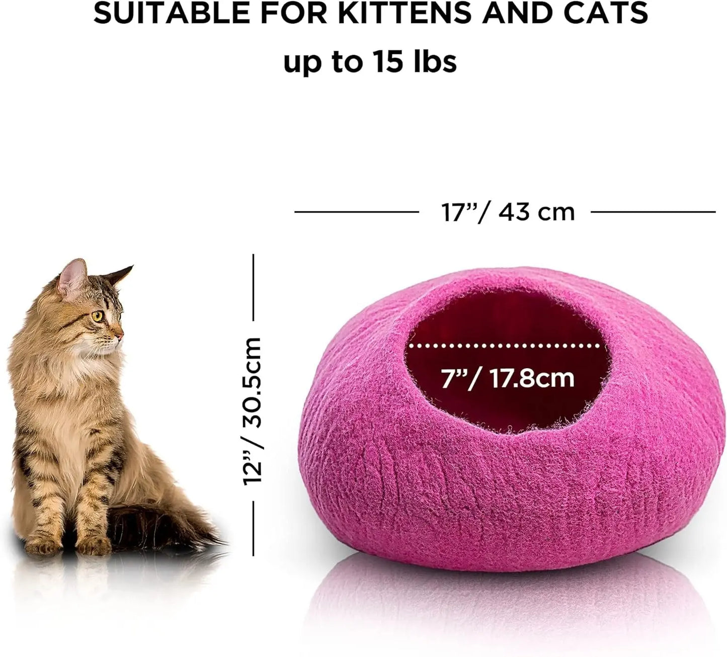 Handmade wool cat cave