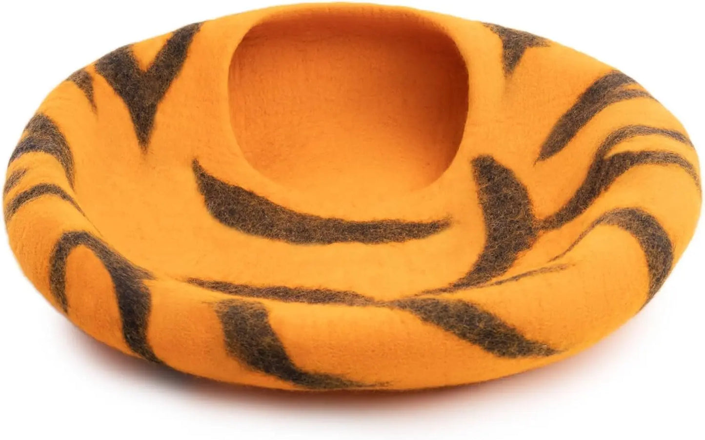 Woolygon Premium Felt Cat Cave Bed - Polka Dot Series - Wool Kitty Beds Handcrafted Kitten Caves Bed for Indoor Cats - Eco-Friendly Merino Wool, Foldable Cat Hideaway Cat Houses Pod Woolygon