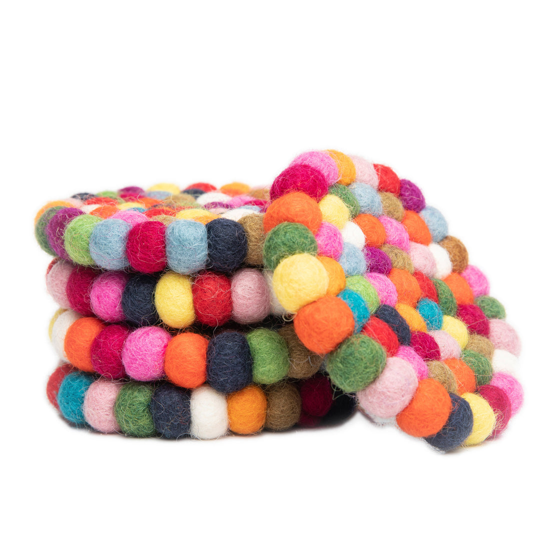 How-to-Clean-and-Maintain-Multicolor-Felt-Coasters-Woolygon Woolygon