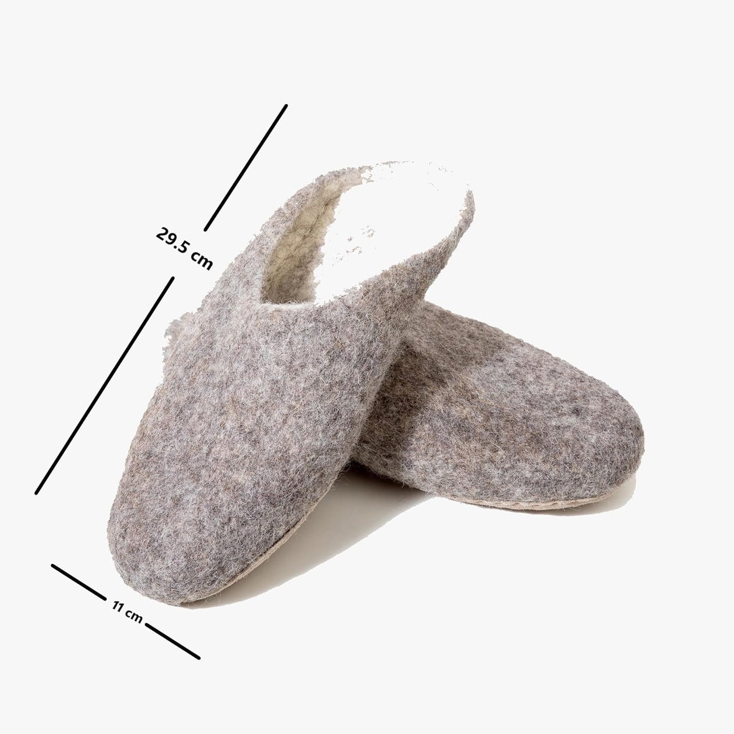 Woolygon Unisex Wool Clogs Indoor Slippers - Mules Sandals for Men Women, Warm Slip-On Soft Comfy Sheepskin Loafers Lightweight Footwear