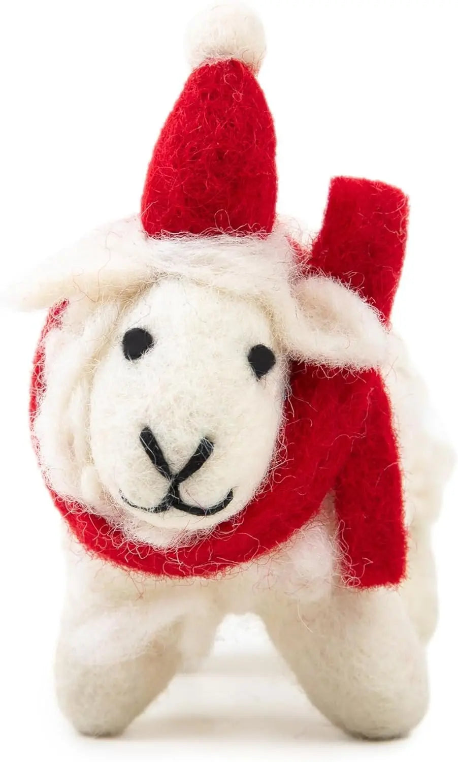 Woolygon Hand-Woven Felt Lamb Figurine – Cute Lamb Hanging Decoration | Wool Felt Home Christmas Tree Decor Felt Sheep Mini Table Ornament Farm Plush Animals Decorations Birthday Gift Woolygon